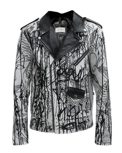 MAGIC LEATHER JACKET - Black&White