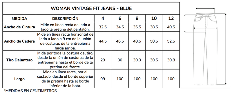 Womens JUAN Vintage fit Jeans - Blue