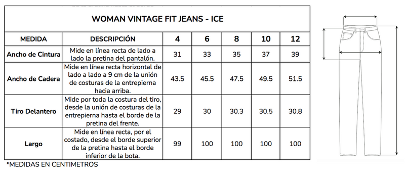 Womens JUAN Vintage Fit Jeans - Ice